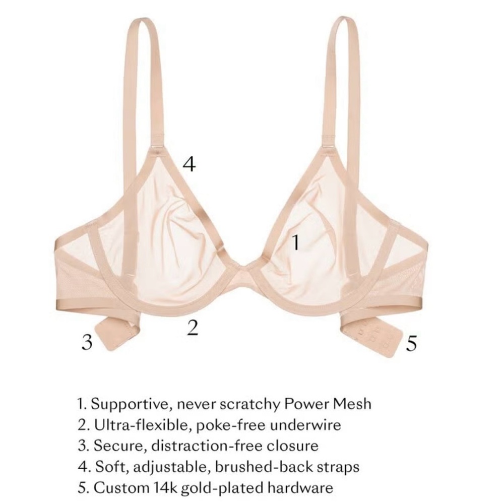 NWOT CUUP‎ The Plunge-Mesh Bra Black Various Sizes - Picture 7 of 11